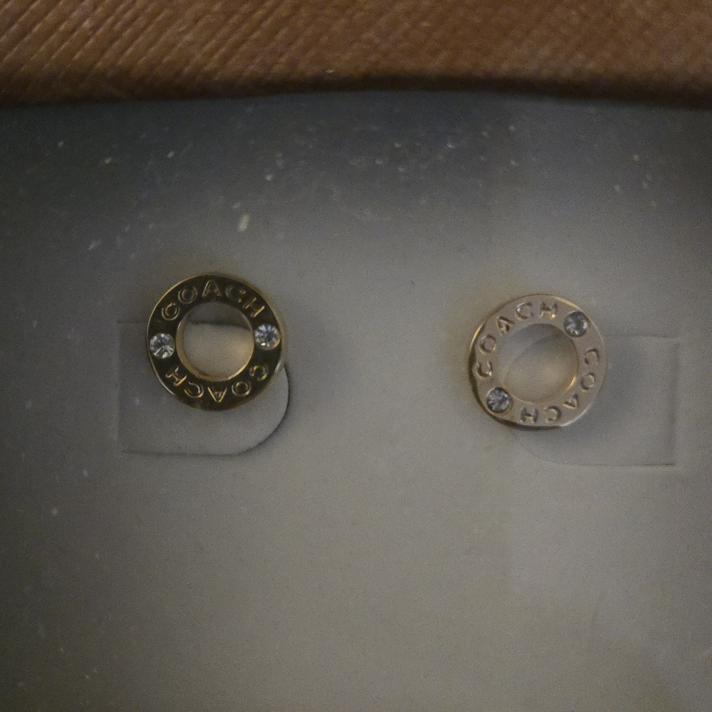 Coach Gold Stud Earrings